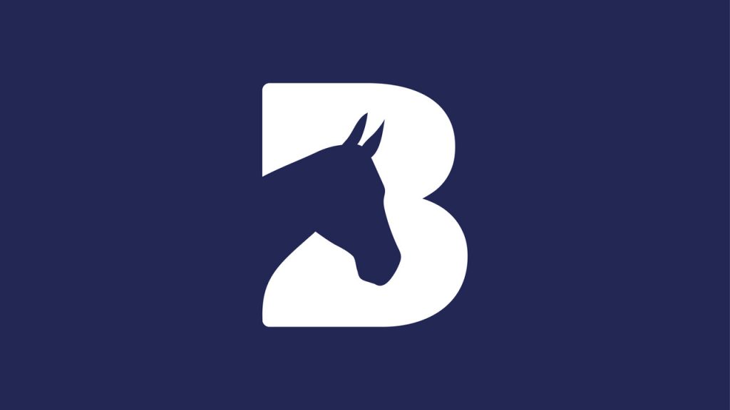 bransby horses logo in navy blue