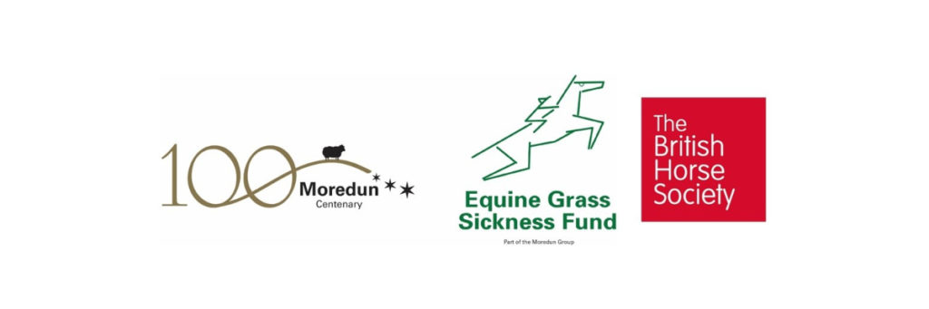 three logos of bhs, equine grass sickness fund and moredun