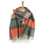 Orange and Green Checked Scarf