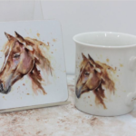 Horse Mug and Coaster Gift Set