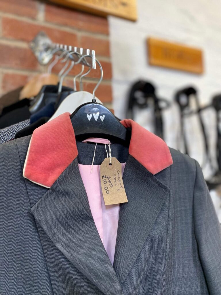 selection of jackets from the donated goods shop