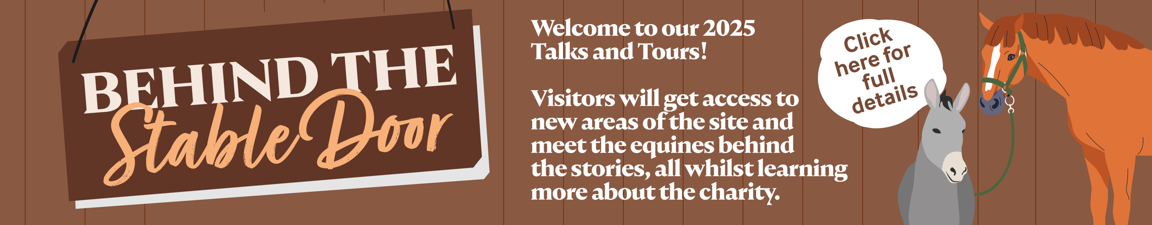 behind the stable door talks and tours