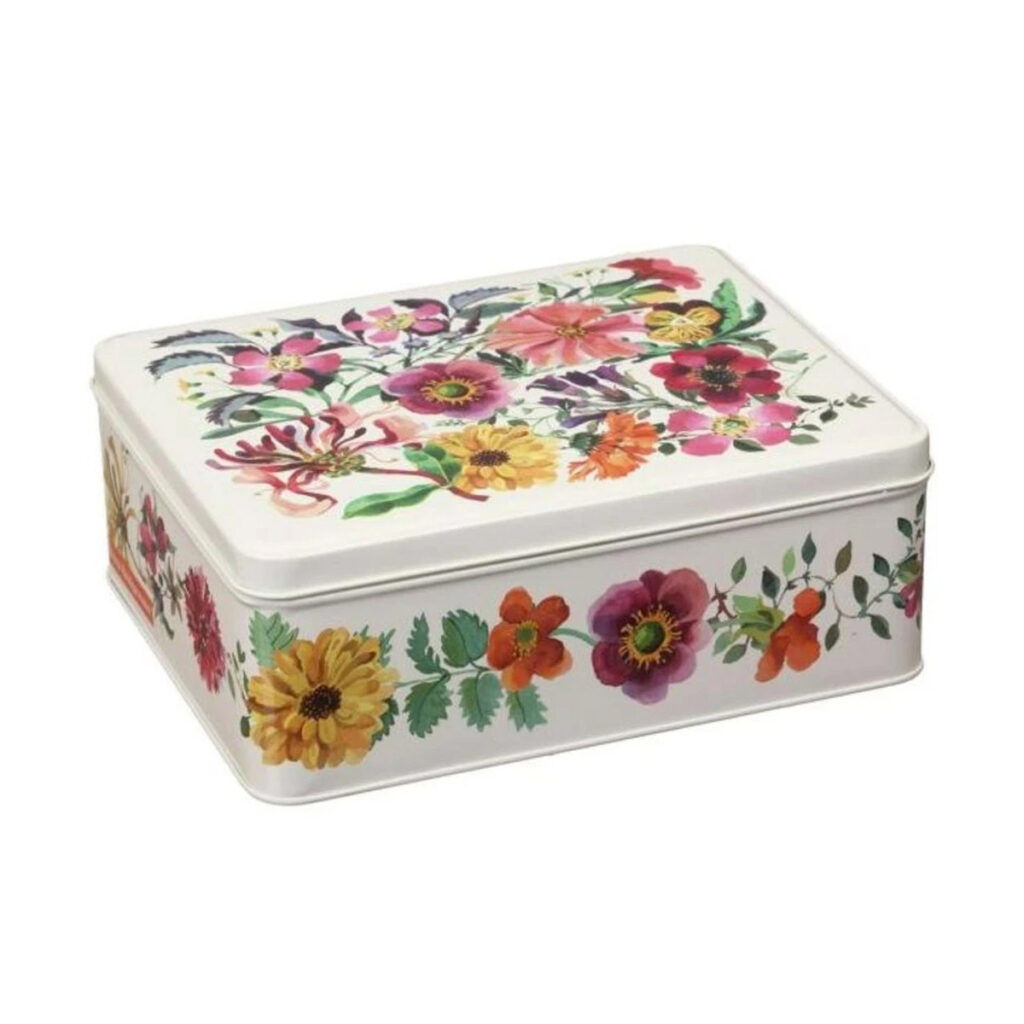 Garden Flower Design Biscuit Tin