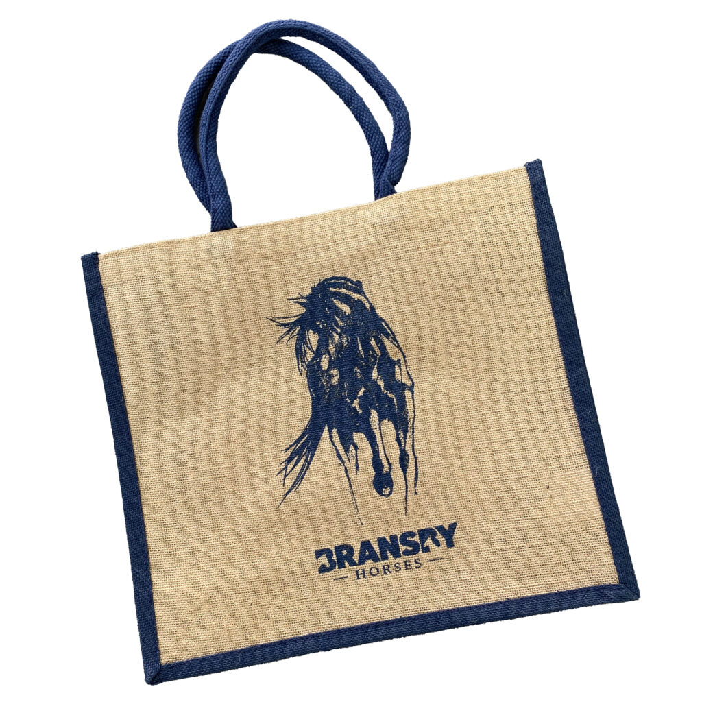 Bransby Horses Navy Jute Bag