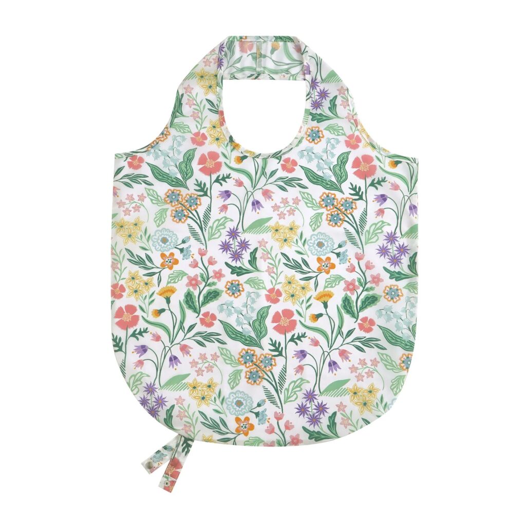 'Petals & Prose' Foldable Tote Bag