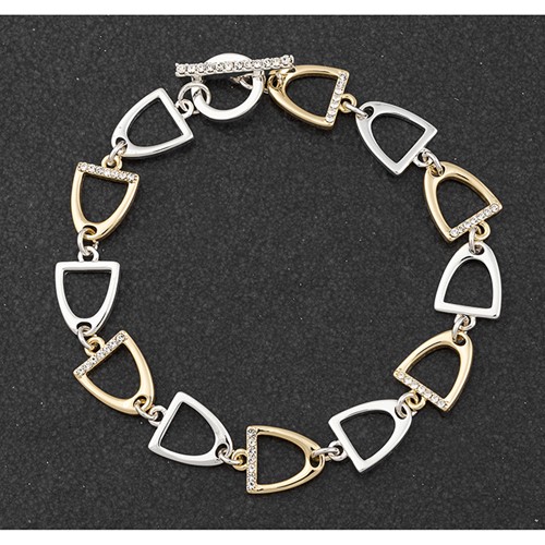 Two Tone Stirrup Bracelet